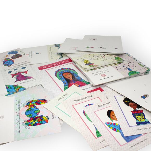 WonderfulYou Book + LUPITA 145 NOTECARDS assorted StrongPlumStudio - Picture 1 of 16